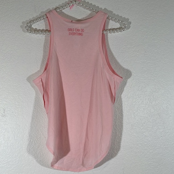 FABLETICS Lisa Jersey Tank “Girls Can Do Everything” Pink Size Medium New - Picture 4 of 8